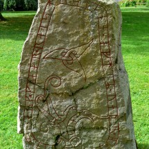 Rune stone with an inscription from the 11th century